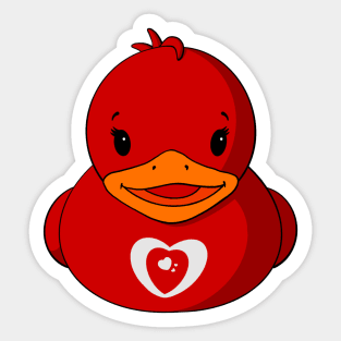 Valentine Rubber Duck Sticker